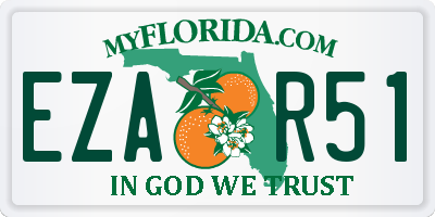 FL license plate EZAR51