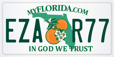 FL license plate EZAR77
