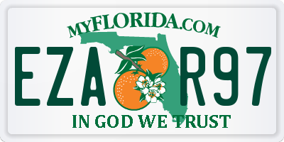 FL license plate EZAR97