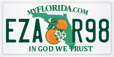FL license plate EZAR98