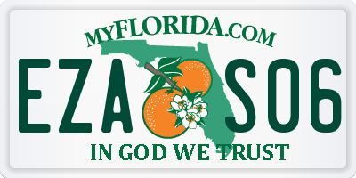 FL license plate EZAS06