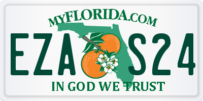 FL license plate EZAS24