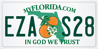 FL license plate EZAS28