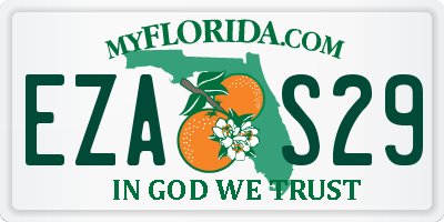 FL license plate EZAS29
