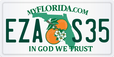 FL license plate EZAS35