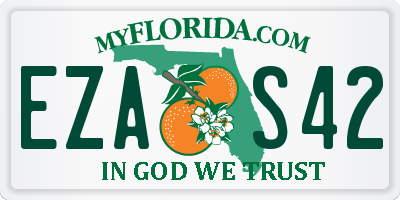 FL license plate EZAS42