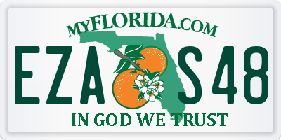 FL license plate EZAS48