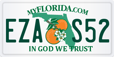 FL license plate EZAS52
