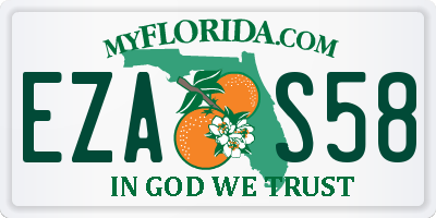 FL license plate EZAS58