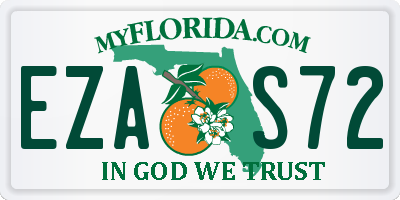 FL license plate EZAS72