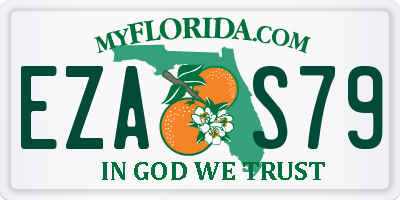 FL license plate EZAS79