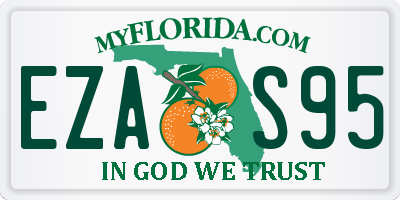FL license plate EZAS95