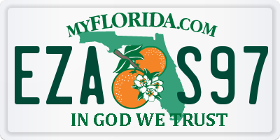 FL license plate EZAS97