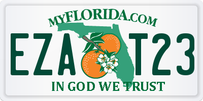 FL license plate EZAT23