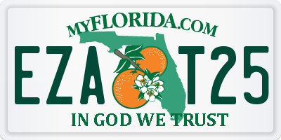 FL license plate EZAT25