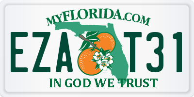 FL license plate EZAT31