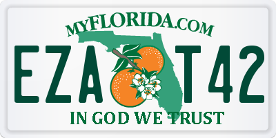 FL license plate EZAT42