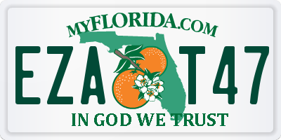 FL license plate EZAT47