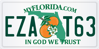 FL license plate EZAT63