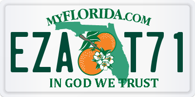 FL license plate EZAT71