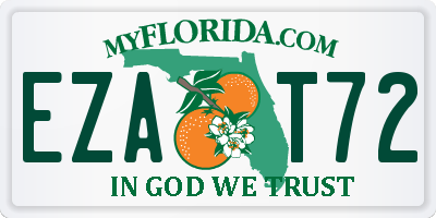 FL license plate EZAT72