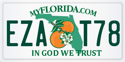 FL license plate EZAT78