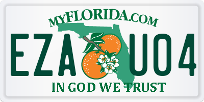 FL license plate EZAU04
