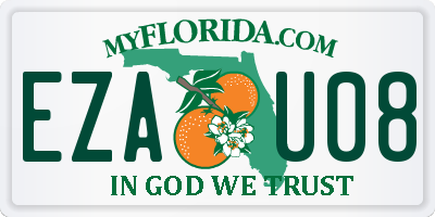 FL license plate EZAU08