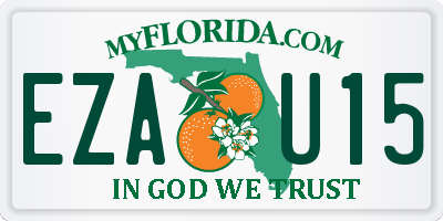 FL license plate EZAU15