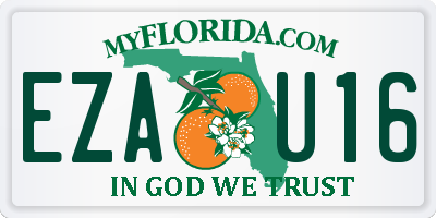 FL license plate EZAU16