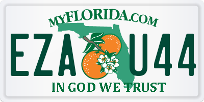 FL license plate EZAU44