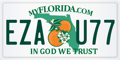FL license plate EZAU77