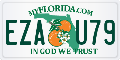 FL license plate EZAU79