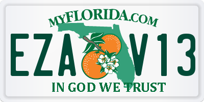 FL license plate EZAV13