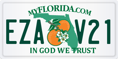 FL license plate EZAV21