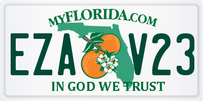 FL license plate EZAV23