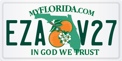 FL license plate EZAV27
