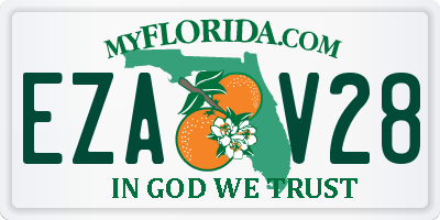 FL license plate EZAV28
