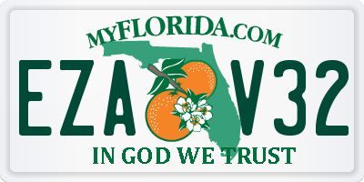 FL license plate EZAV32