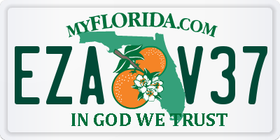 FL license plate EZAV37