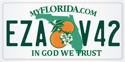 FL license plate EZAV42