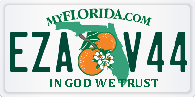 FL license plate EZAV44