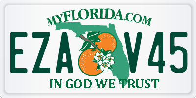 FL license plate EZAV45