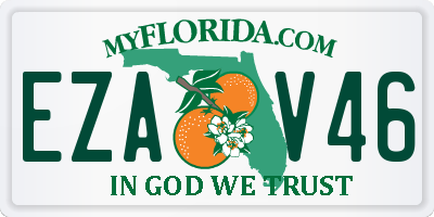 FL license plate EZAV46