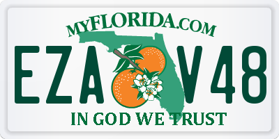 FL license plate EZAV48