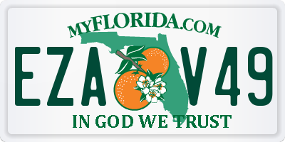 FL license plate EZAV49