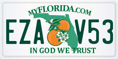 FL license plate EZAV53