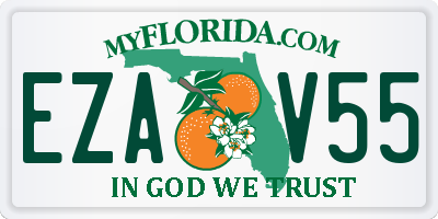 FL license plate EZAV55