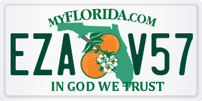 FL license plate EZAV57