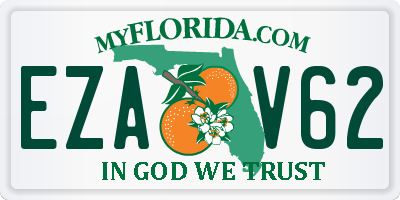 FL license plate EZAV62